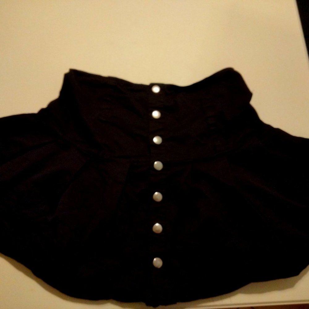 Black button up mini skirt